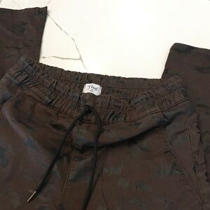 Flog 29 Dark Brown Camouflage Black Jogger Pants Pull Drawstring Designer Retro